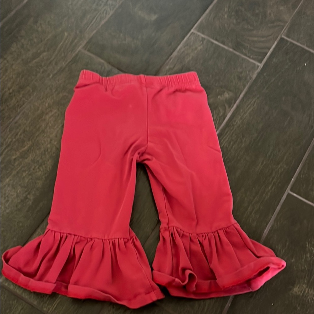 Matilda Jane red Ruffle Leggings - Picture 4 of 4